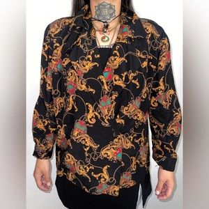 Vintage blazer top with shoulder pads